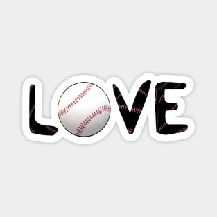 Baseball Love for Baseball Fans (Black Letters) Magnet