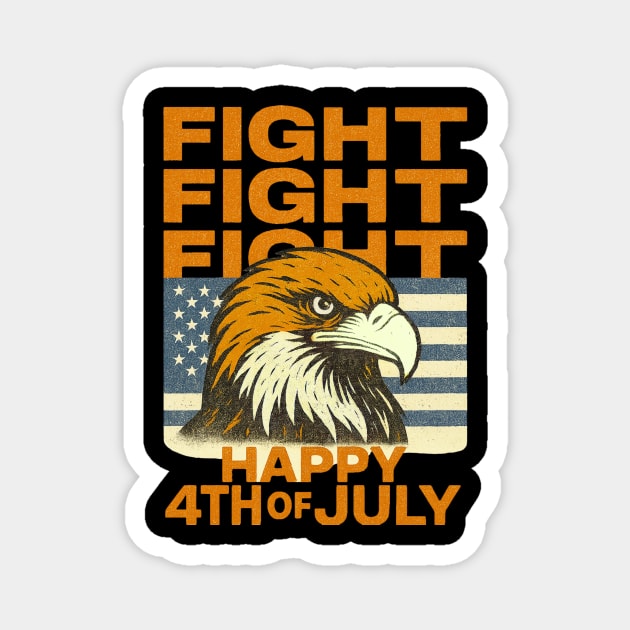 Patriotic Eagle USA Flag Happy 4th Of July Celebration Magnet by Art2Wear