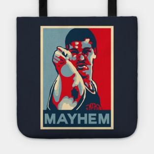 Bill Laimbeer Mayhem Obama Hope Large Print Tote