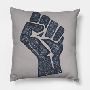 Hand Drawn Fist Pillow