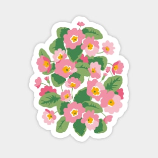 Blooming pink primrose Magnet