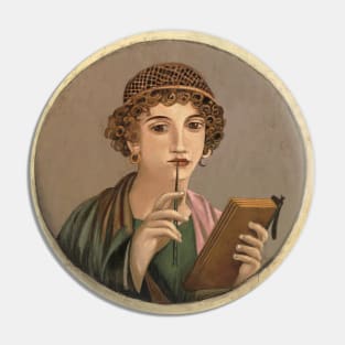 Sappho Fresco Pompeii Pin