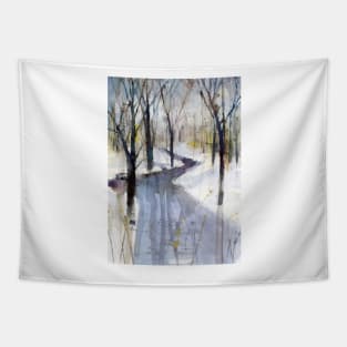 Snowy Day, Reflections Tapestry
