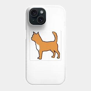 chihuahua red silhouette Phone Case