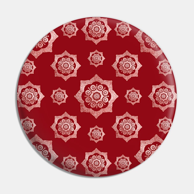 Red Mandala Pin by Aekasit weawdee