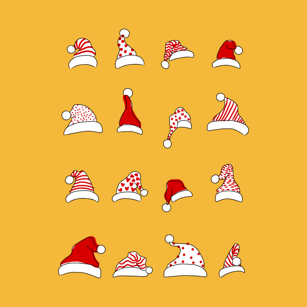 Santa Hats by lowercasev