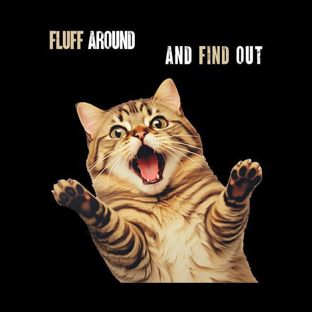 Fluff Around And Find Out Cat by Piggy Boxer