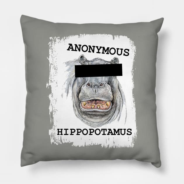 Anonymous Hippopotamus Pillow by SortaFairytale