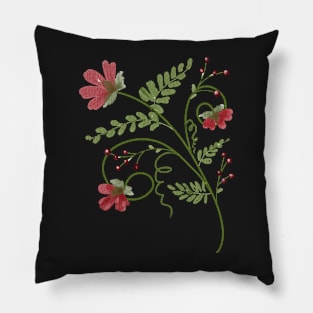 Floral Sprigs Watercolor Painting | Cherie's Art(c)2021 Pillow