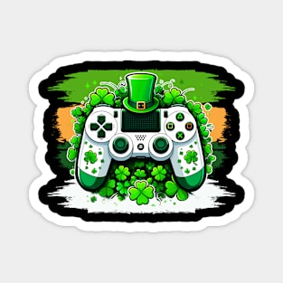 Video Game Controller Shamrock Gamer St Patricks Day Gaming Magnet