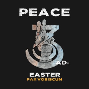 Easter Peace Hand Latin Sign Pox Vobiscum T-Shirt