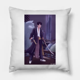 Man with sword and gun Pillow