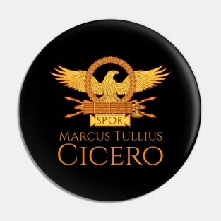 Ancient Roman Consul - Marcus Tullius Cicero - SPQR Eagle Pin