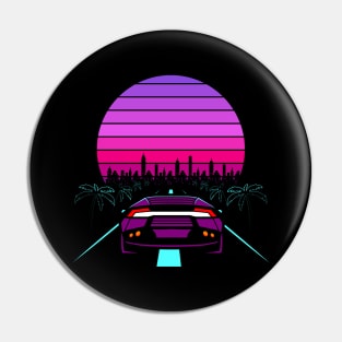 Retro Wave Sport Auto 80s Gift Pin