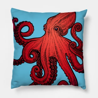 Red Octopus Pillow