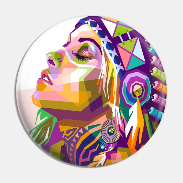 Apache Girl Pin by lots of artWork