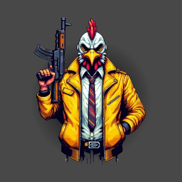 Hotline Miami Jacket-For pixel retro gamers by CachoPlayer