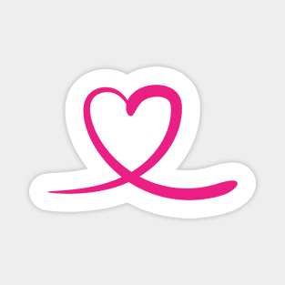 Stylized pink heart design Magnet