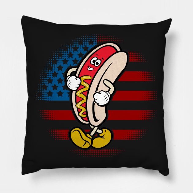 Hot Dog with Mustard Pillow by RadStar