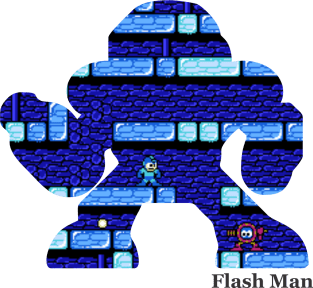 Flash Man Silhouette - Mega Man 2 Magnet