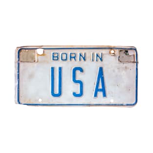 Born In USA License Plate T-Shirt