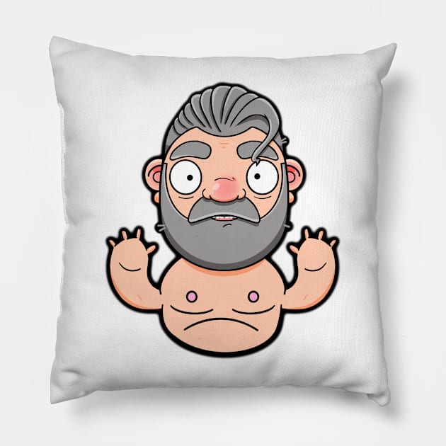 Hot Silver Daddy Pillow by LoveBurty