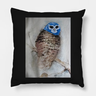 Blue Owl of Doom Pillow