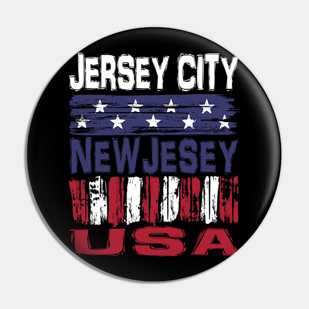 Jersey City New Jersey USA T-Shirt Pin by Nerd_art