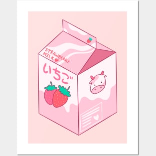 Strawberry Cow kawaii Art Board Print for Sale by MayBK