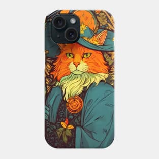 Art Nouveau Sorcerer Cat Wizard Phone Case