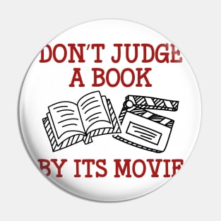 Don't Judge A Book By Its Movie Pin