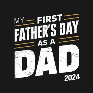 First Time Dad Est 2024 Fathers Day T-Shirt
