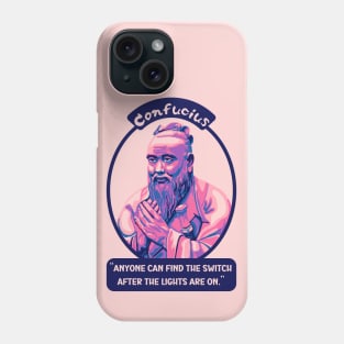 Confucius Portrait and Quote Phone Case