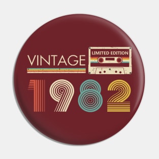 Vintage 1982 Limited Edition Cassette Pin