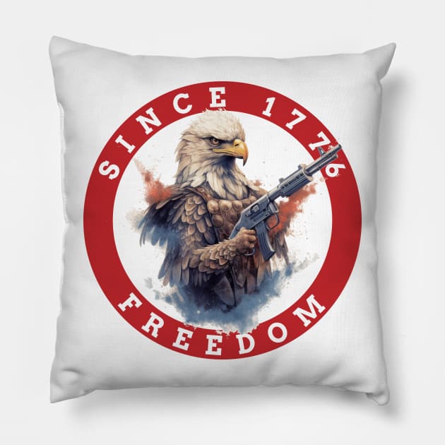 Since 1776 Celebrating Freedom Pillow by fatbastardshirts