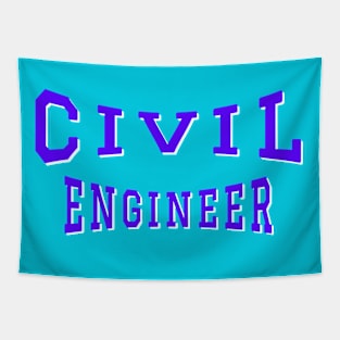 Civil Engineer in Purple Color Text Tapestry