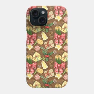 Watercolor christmas print Phone Case