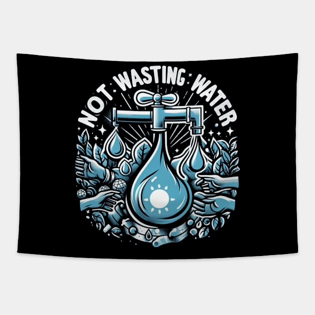 NOT WASTING WATER Tapestry by HALLSHOP