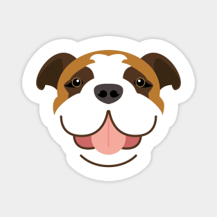 Bulldog dog face Magnet