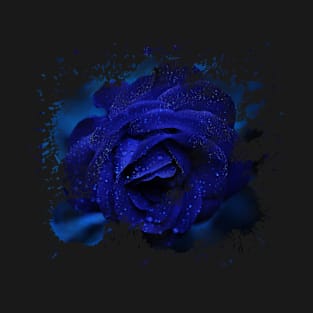 Beautiful blue rose design T-Shirt