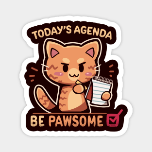 Be Pawsome Agenda Completed Magnet