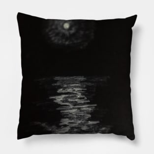 night by the sea Pillow