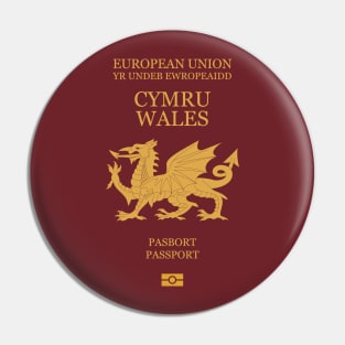 Wales passport Pin