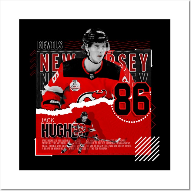 Jack Hughes hockey Poster Style - Jack Hughes - Posters and Art Prints