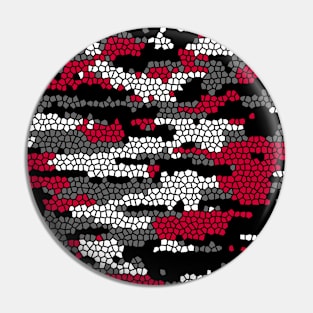 Camo Pattern - Red Grey Pin