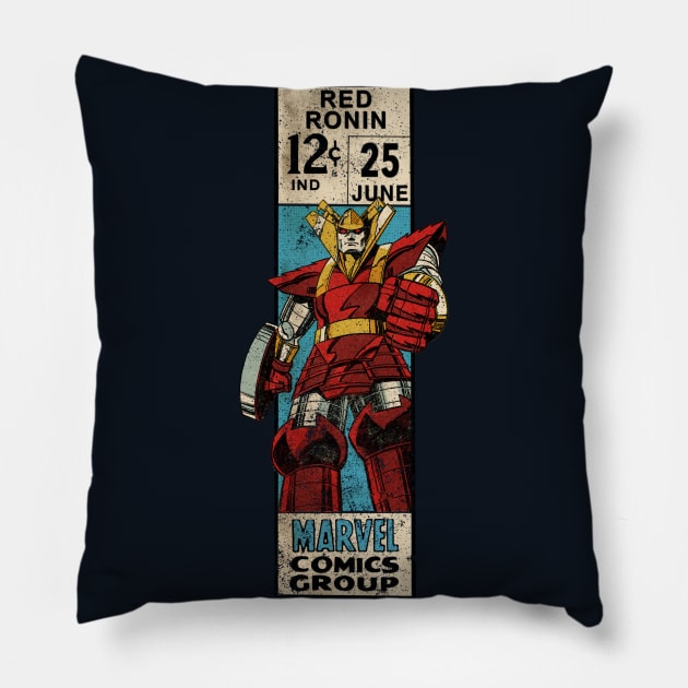 Red Ronin - corner box Pillow by ThirteenthFloor