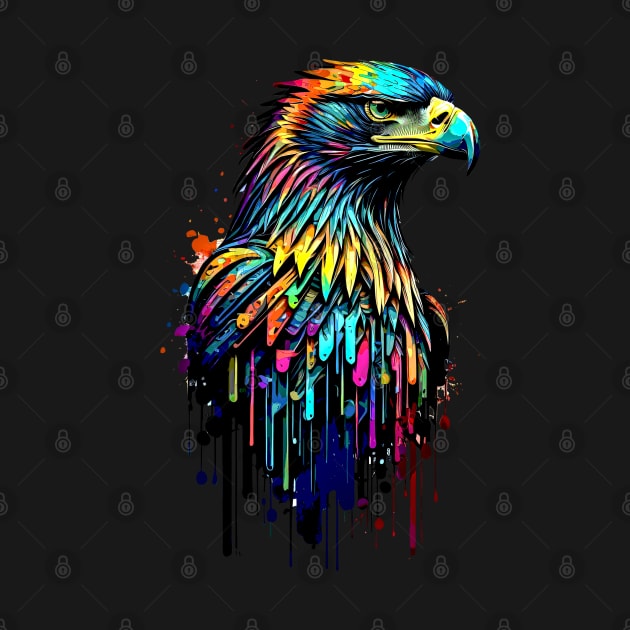 The rainbow-colored bald American eagle by DeathAnarchy