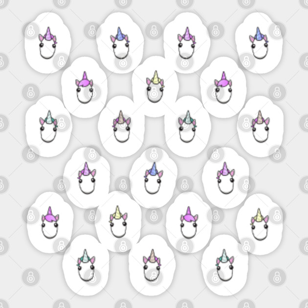 Adopt Me Unicorn Pattern Adopt Unicorn Roblox Sticker Teepublic - cute unicorn roblox
