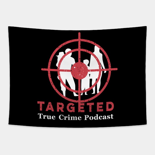 Targeted Podcast Logo (for multi-color backgrounds) Tapestry by Targeted Podcast