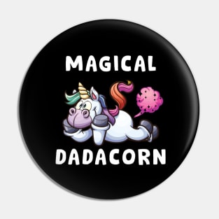 Magical Dadacorn Funny Farting Father's Day Gift for Dad Pin